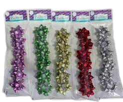 Moño estrella glitter Packers x 6
